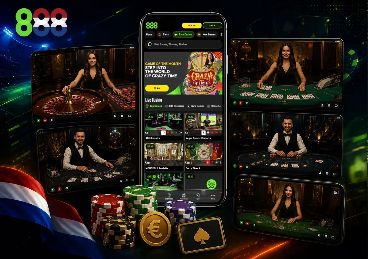 Live casino en tafelspellen met roulette, blackjack en baccarat